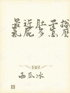 最近肚子总是胀气屁多怎么回事