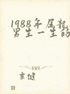 1988年属龙男生一生的命运