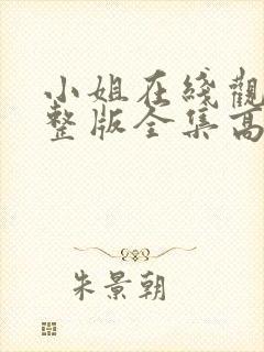 小姐在线观看完整版全集高清免费