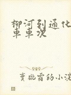 柳河到通化的火车车次