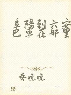 阜阳到六安的大巴车在哪里坐