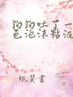 狗狗吐了一滩白色泡沫粘液应该咋办