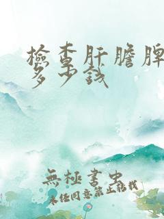 检查肝胆脾b超多少钱