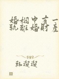 婚姻中有一方出轨离婚财产如何分割