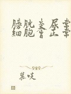 膀胱炎尿常规白细胞会正常吗