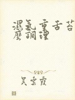 湿气重舌苔白怎么调理