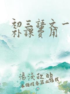 初三语文一对一补课费用