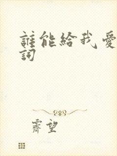 谁能给我爱 歌词