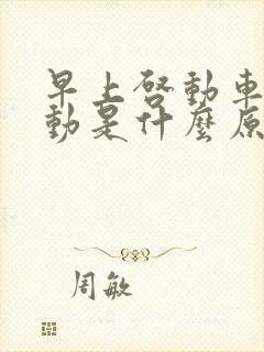 早上启动车子抖动是什么原因