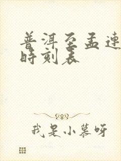 普洱至孟连客车时刻表