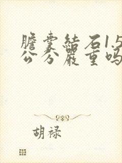 胆囊结石1.5公分严重吗