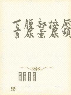 下腹部按压疼痛有尿意尿频