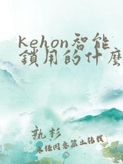 kehon智能锁用的什么app
