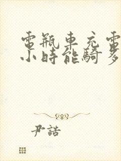 电瓶车充电半个小时能骑多少公里