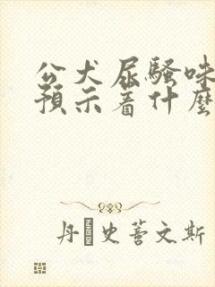 公犬尿骚味太重预示着什么