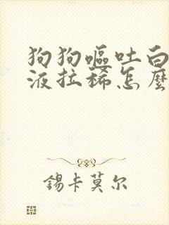 狗狗呕吐白色粘液拉稀怎么办