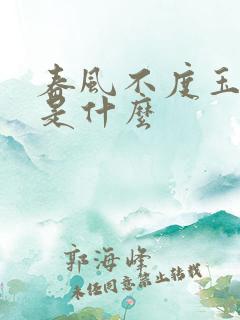 春风不度玉门关是什么