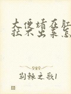 大便堵在肛门口拉不出来怎么办