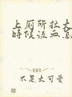 上厕所拉大便的时候流血怎么办