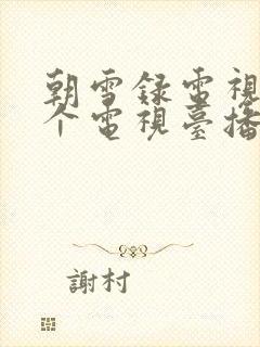 朝雪录电视剧哪个电视台播出