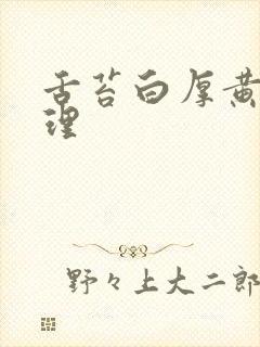 舌苔白厚黄腻调理