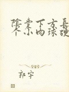 阴囊下方长了一个小肉球硬硬的