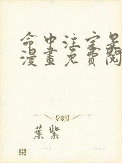 命中注定是反派漫画免费阅读