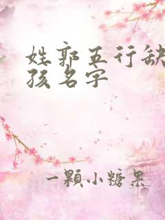 姓郭五行缺火男孩名字