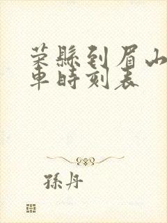 荣县到眉山的客车时刻表