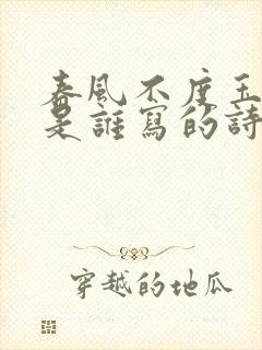 春风不度玉门关是谁写的诗