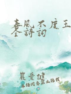 春风不度玉门关全诗词