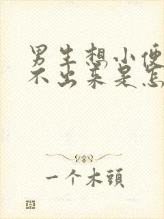 男生想小便又尿不出来是怎么回事