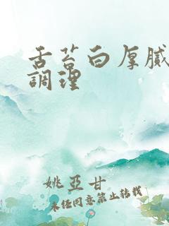 舌苔白厚腻怎样调理