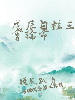 戊辰日柱三命通会论命