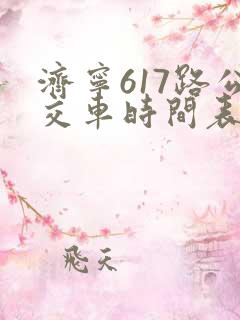 济宁617路公交车时间表