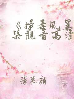 《扫毒风暴》全集观看高清