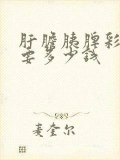 肝胆胰脾彩超需要多少钱