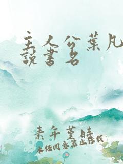 主人公叶凡的小说书名