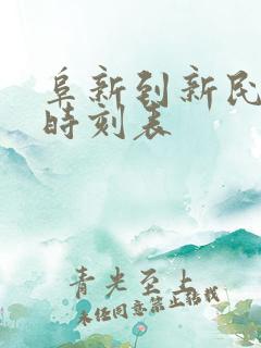 阜新到新民客车时刻表