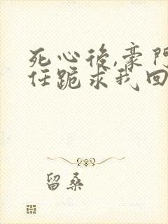 死心后,豪门前任跪求我回头免费阅读