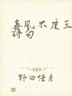 春风不度玉门关诗句