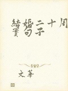 结婚二十周年朴实句子