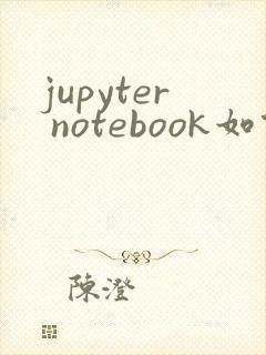 jupyter notebook如何
