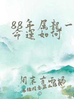 88年属龙一生命运如何
