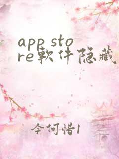 app store软件隐藏