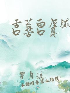 舌苔白厚腻口干口苦口臭