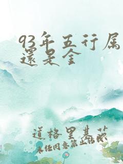93年五行属水还是金
