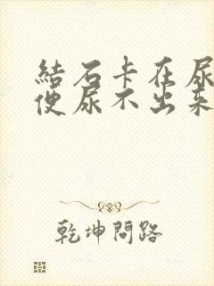 结石卡在尿道小便尿不出来怎么办