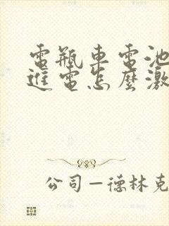 电瓶车电池充不进电怎么激活