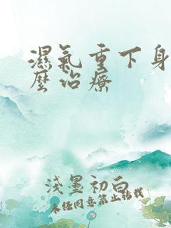 湿气重下身痒什么治疗